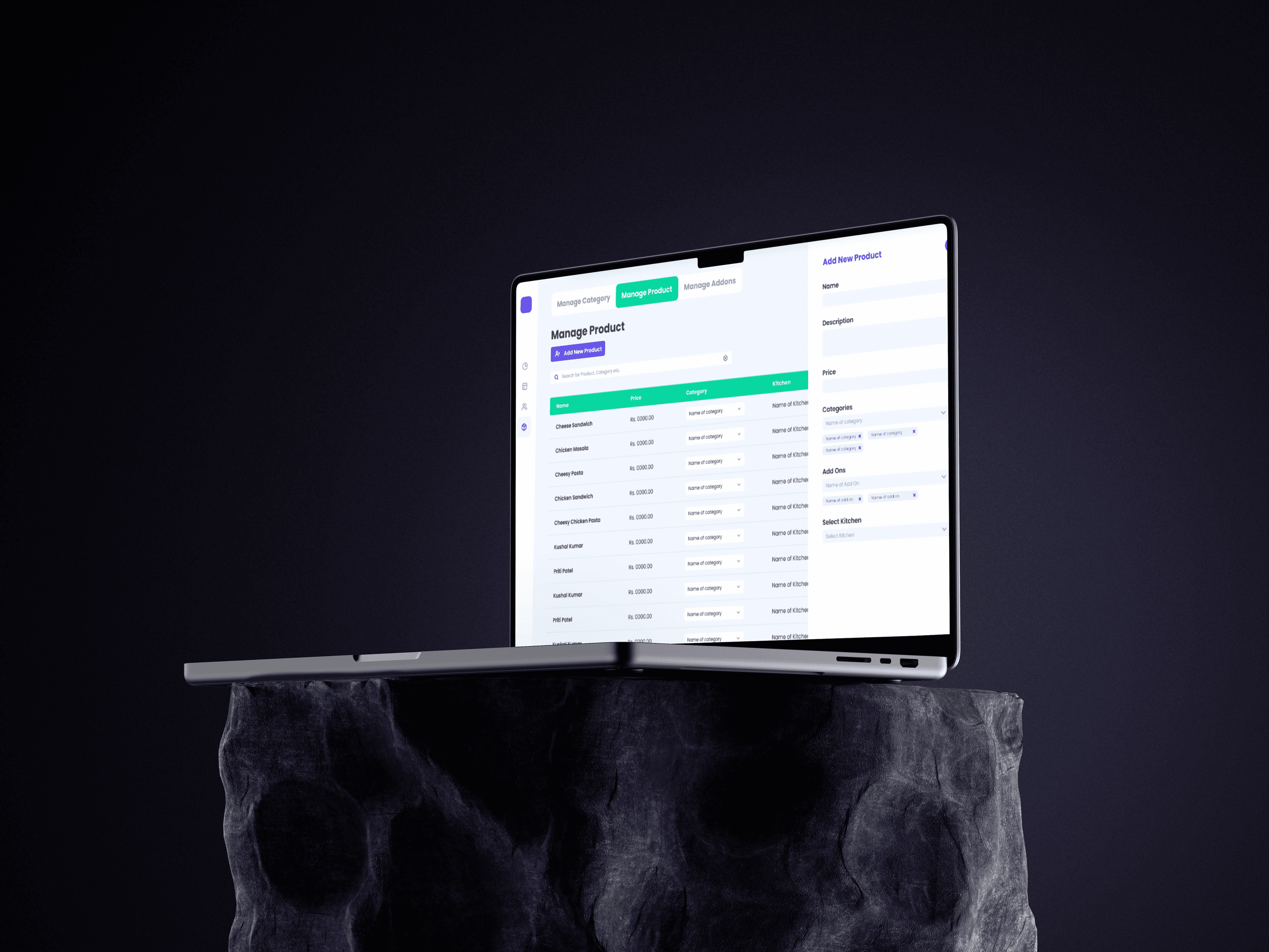 POS device mockup