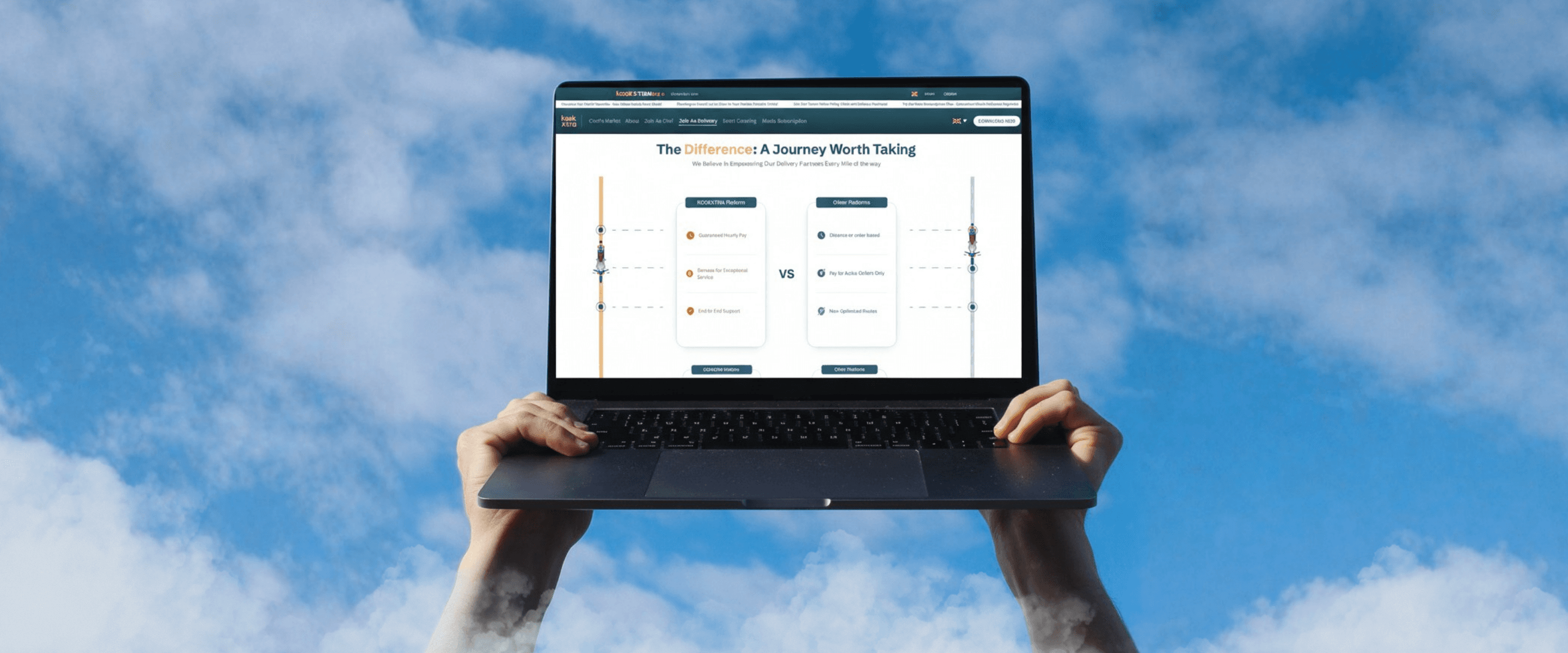 Kookxtra: Multi-Audience Marketplace Website device mockup