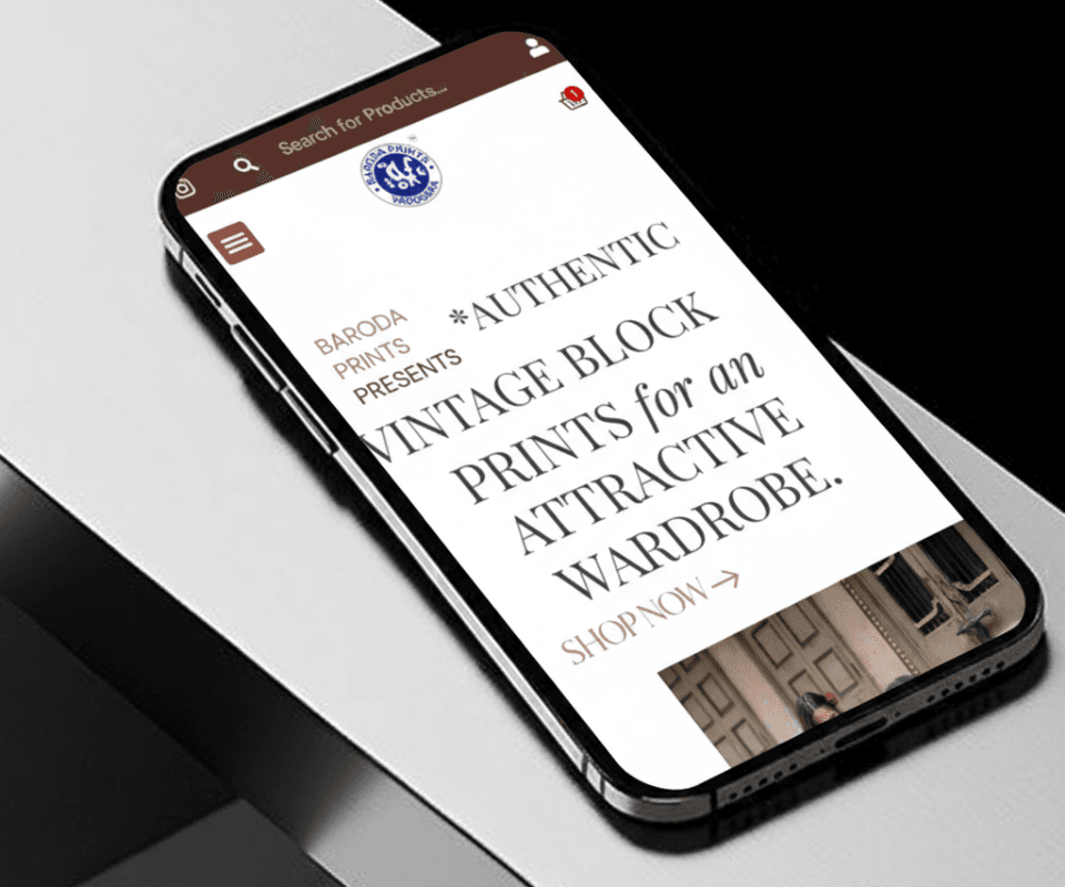 Baroda Prints: E-commerce Website for Indian Textiles gallery 3