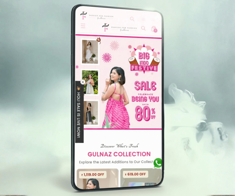 Passion for Fashion by Shivani: Fashion E-commerce Website gallery 2