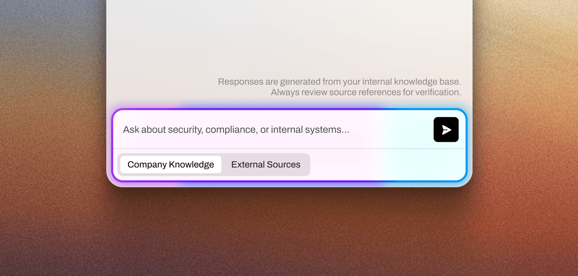 AI knowledge base interface