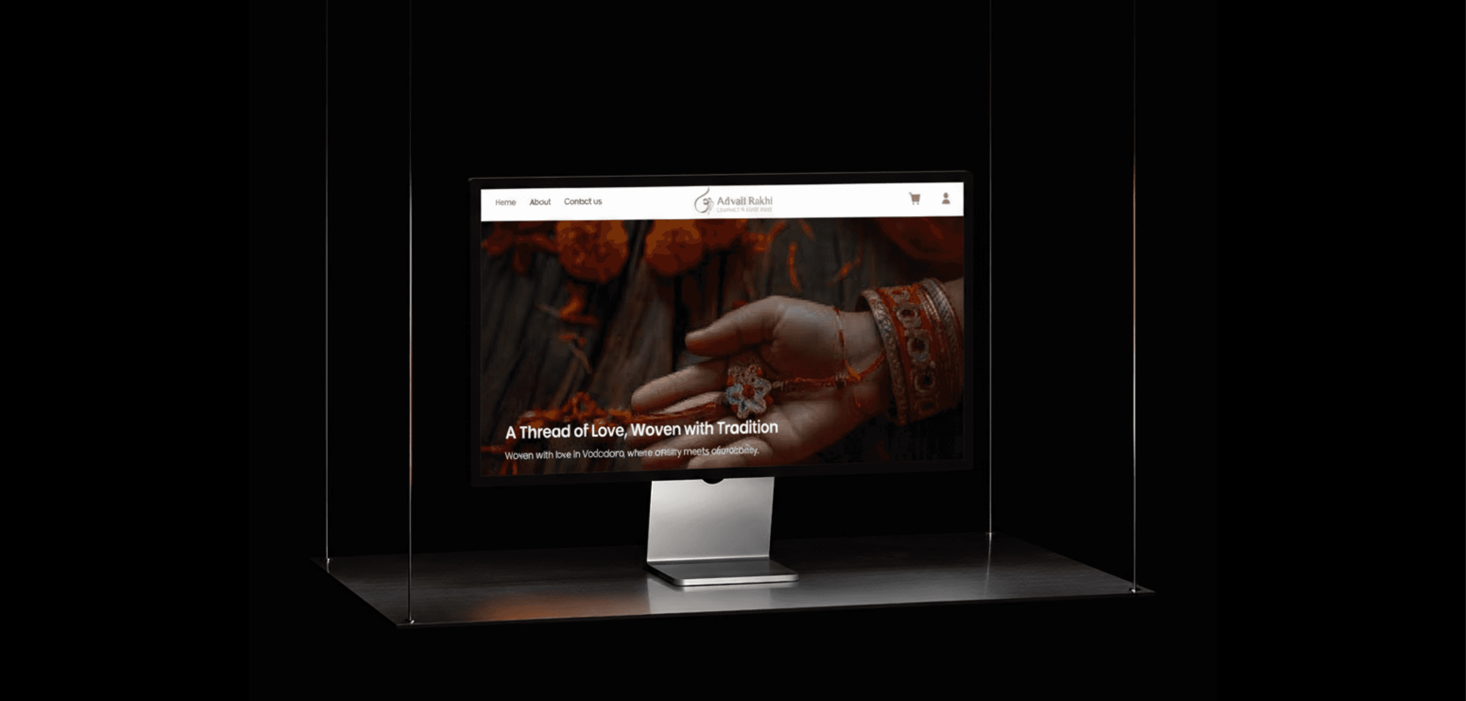 Advait Rakhi: Festive E-commerce Website for Artisan Rakhis hero mockup
