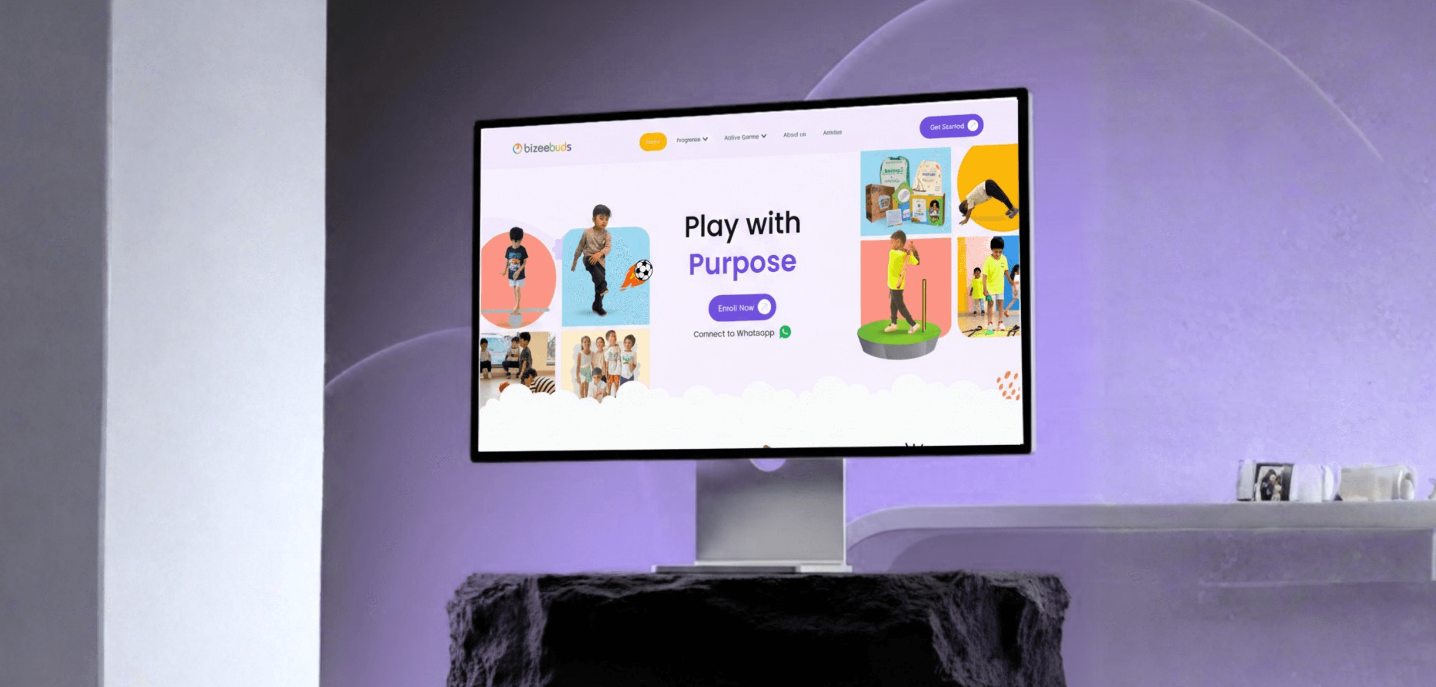 Bizeebuds: Early Childhood Program Website hero mockup