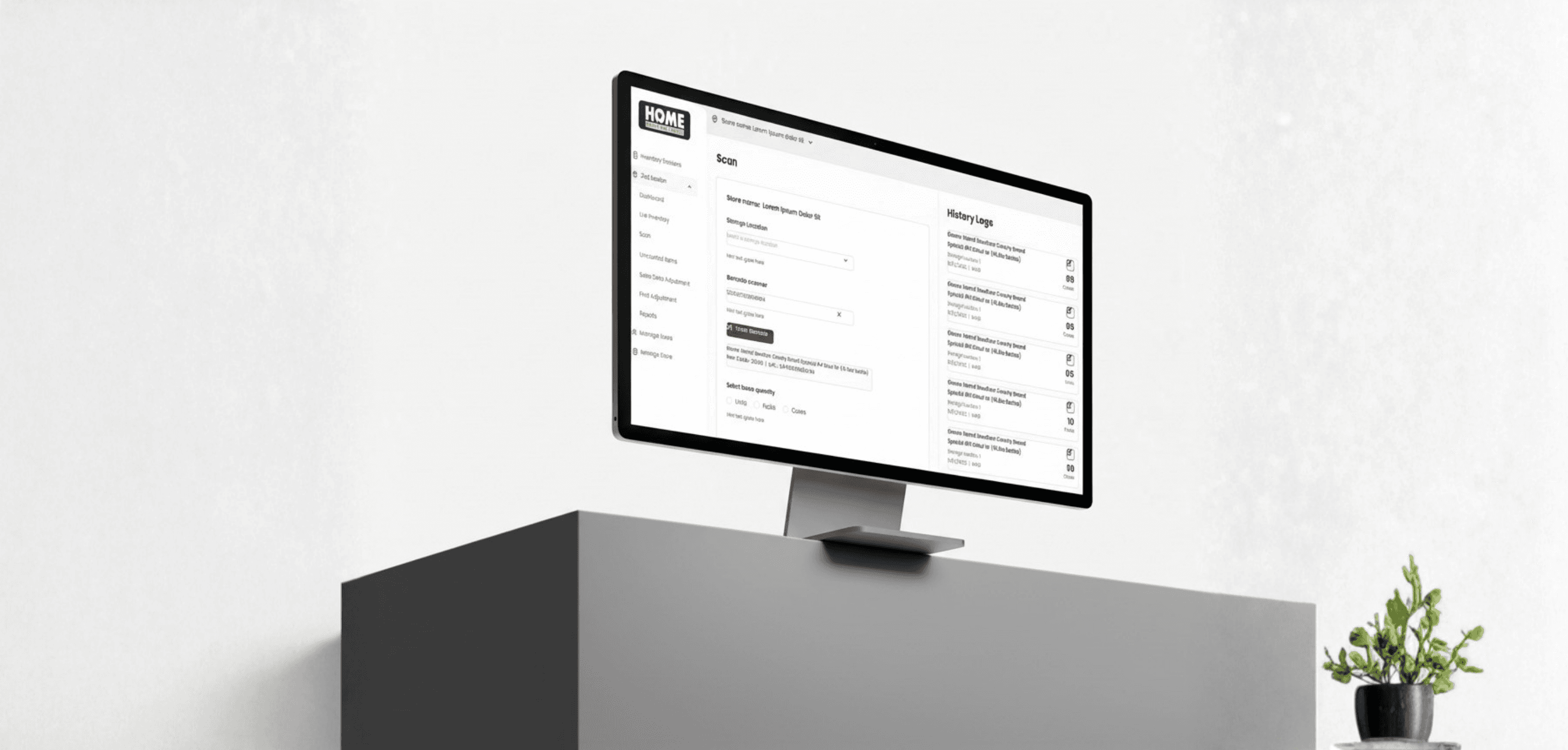 ERP System hero mockup