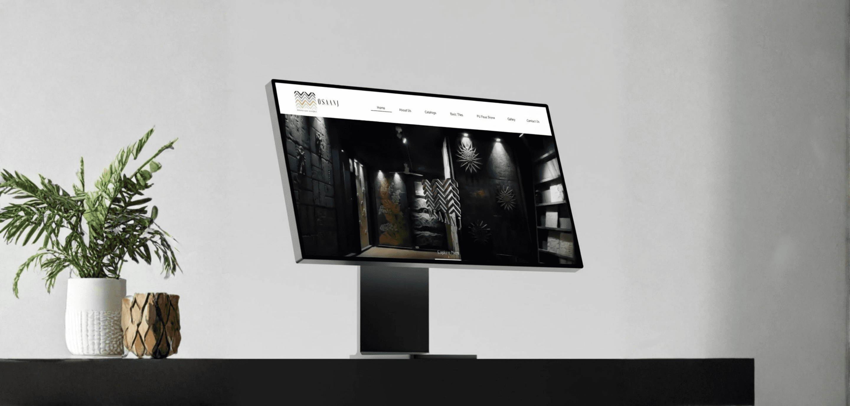 Osaanj: Catalog Website for Tiles and Stone Collections hero mockup