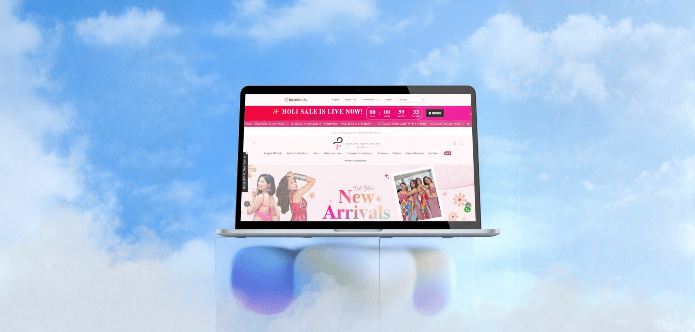Passion for Fashion by Shivani: Fashion E-commerce Website hero mockup