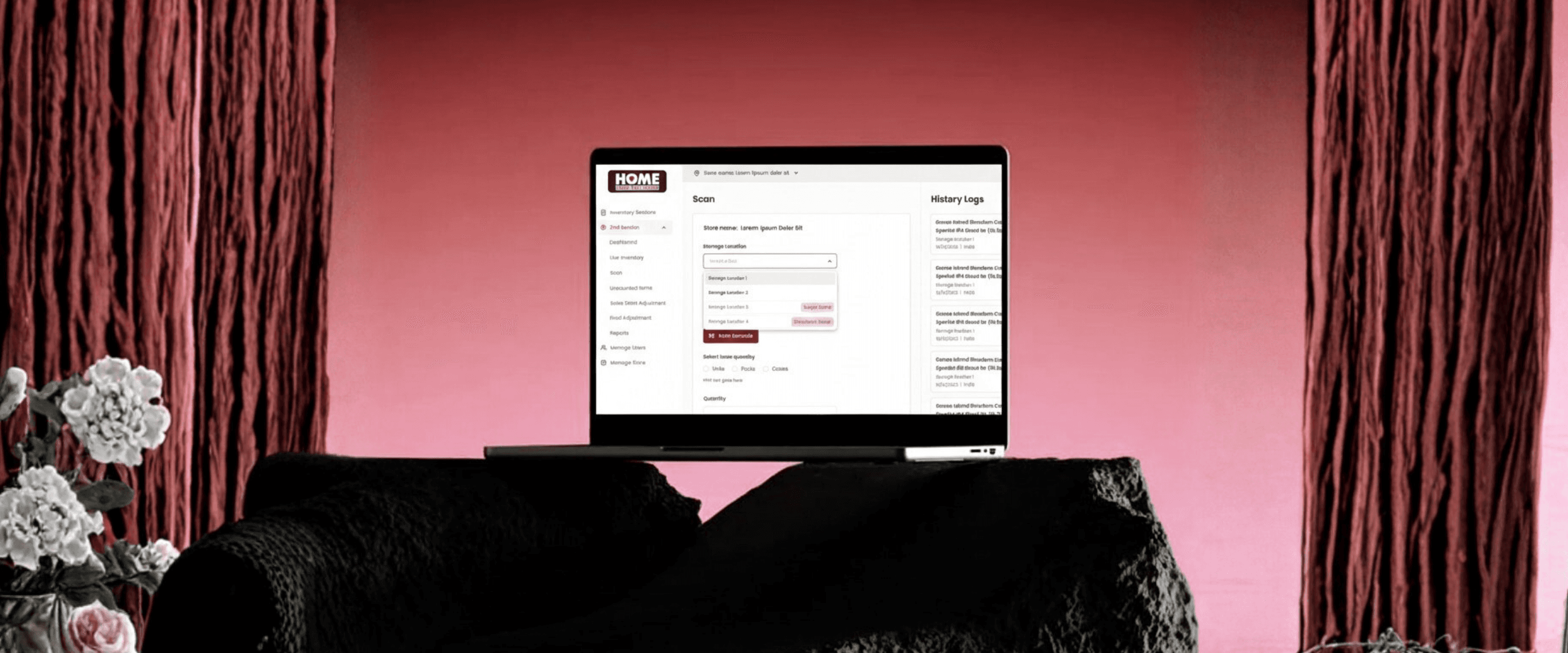 ERP System device mockup
