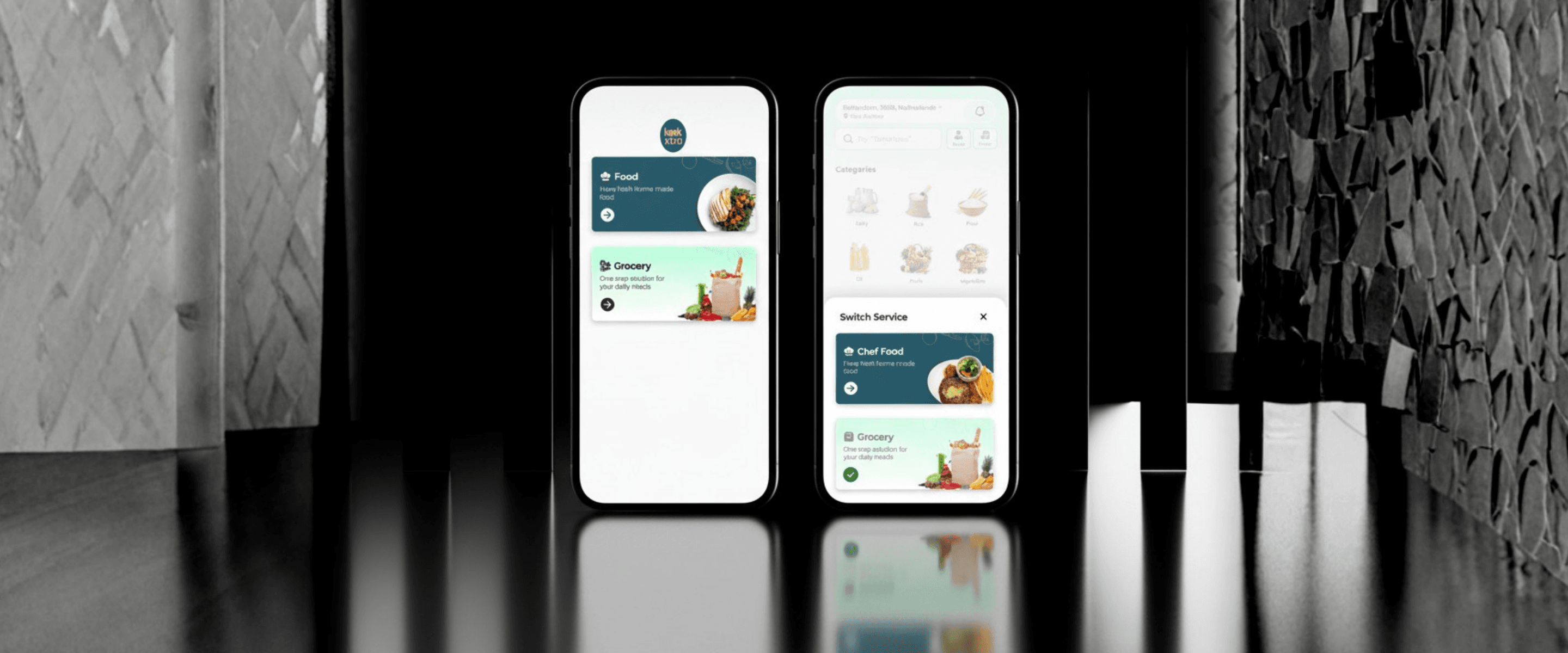 Kookxtra Grocery App device mockup