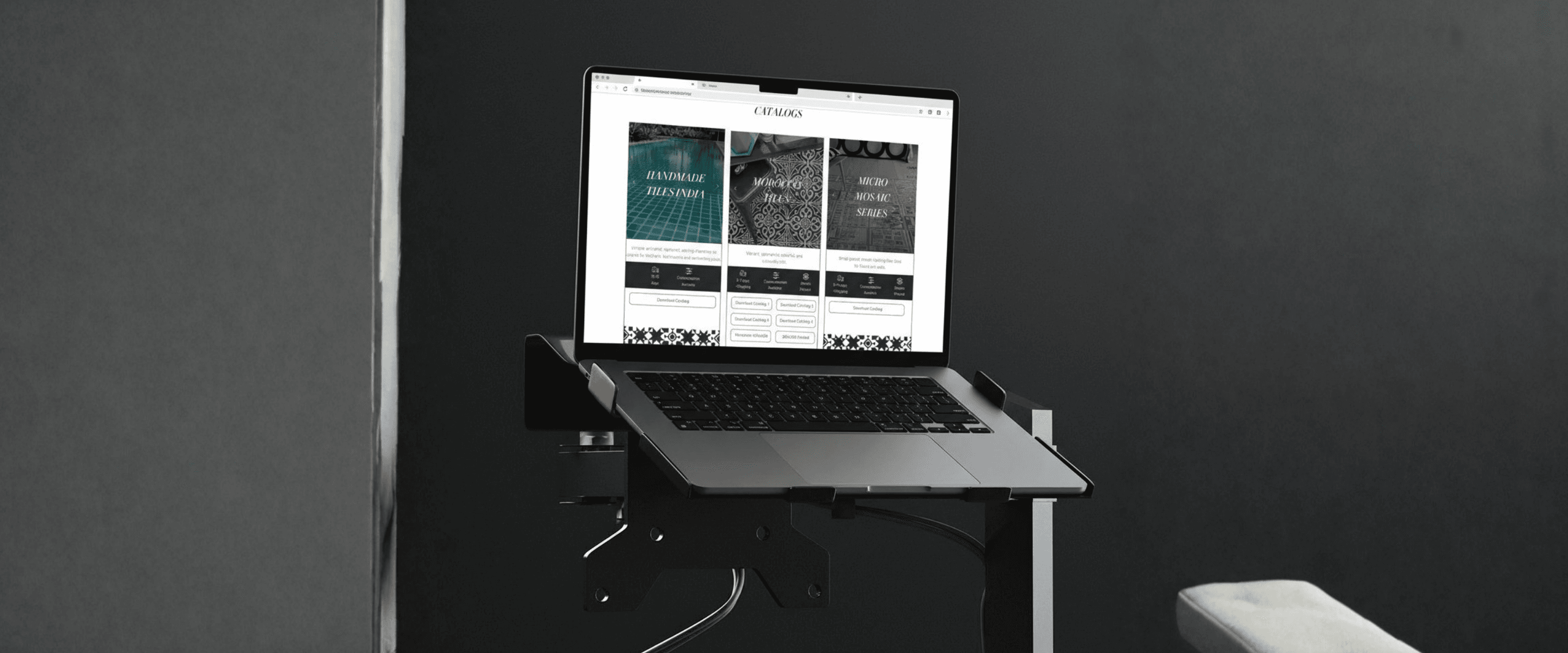 Osaanj: Catalog Website for Tiles and Stone Collections device mockup