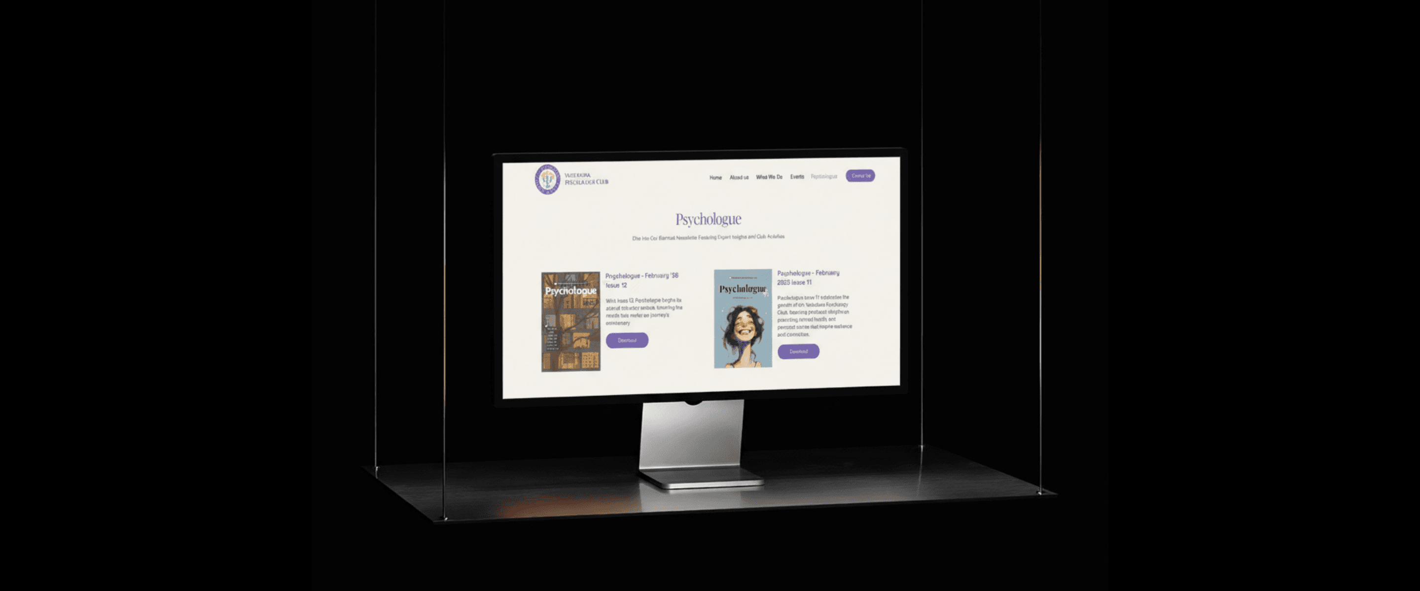Vadodara Psychology Club: Mental Health and Community Website device mockup