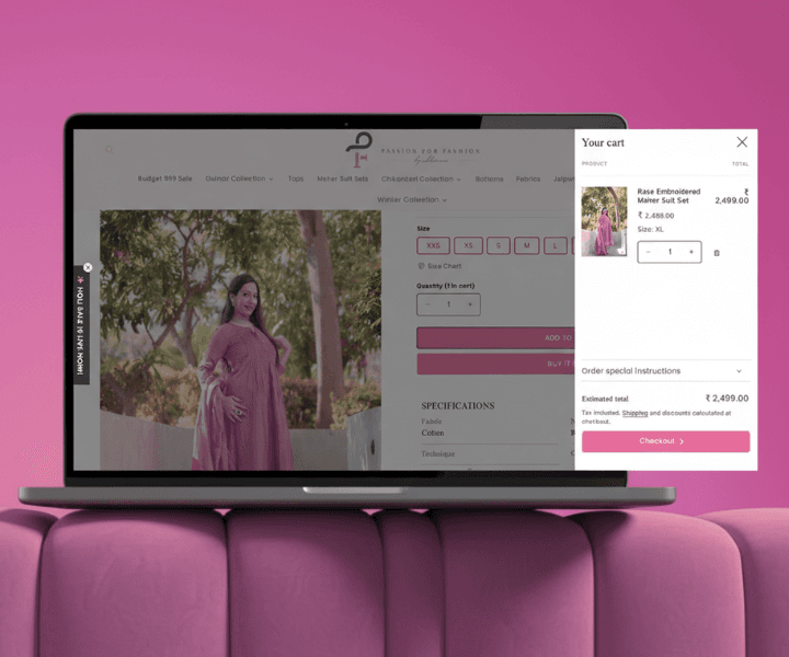 Passion for Fashion by Shivani: Fashion E-commerce Website gallery 4