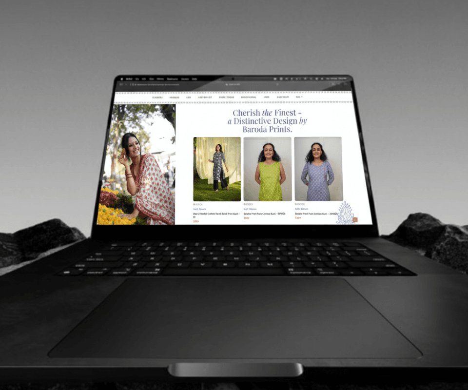 Baroda Prints: E-commerce Website for Indian Textiles gallery 1